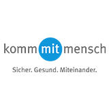 Logo der Kampagne KOMMMITMENSCH Der Unfallkassen und Berufsgenossenschaften